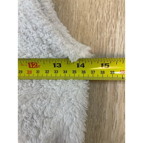 Patagonia Girls Los Gatos Furry Fleece Vest White Size S 7-8 Zip Up - Picture 4 of 10